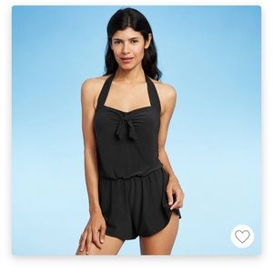 Aqua green swim romper size Large